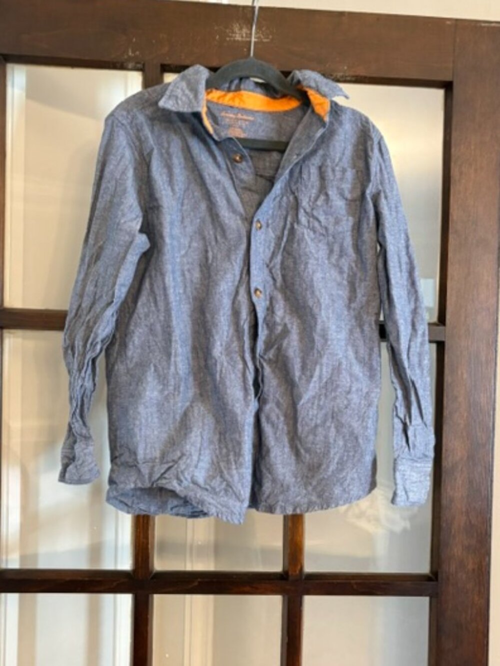 Tommy Bahama Chambray Button-Down Shirt, Size Large (10/12)